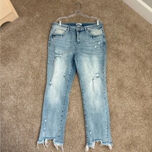 Special A Cropped Distressed Jeans